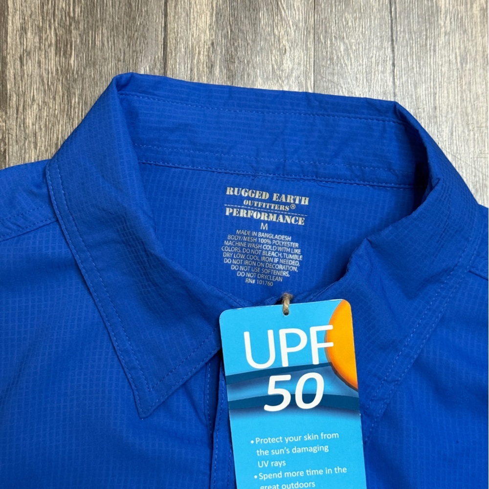 Rugged Earth Men’s Fishing/Hiking Utility Shirt — Size M - Picture 3 of 4